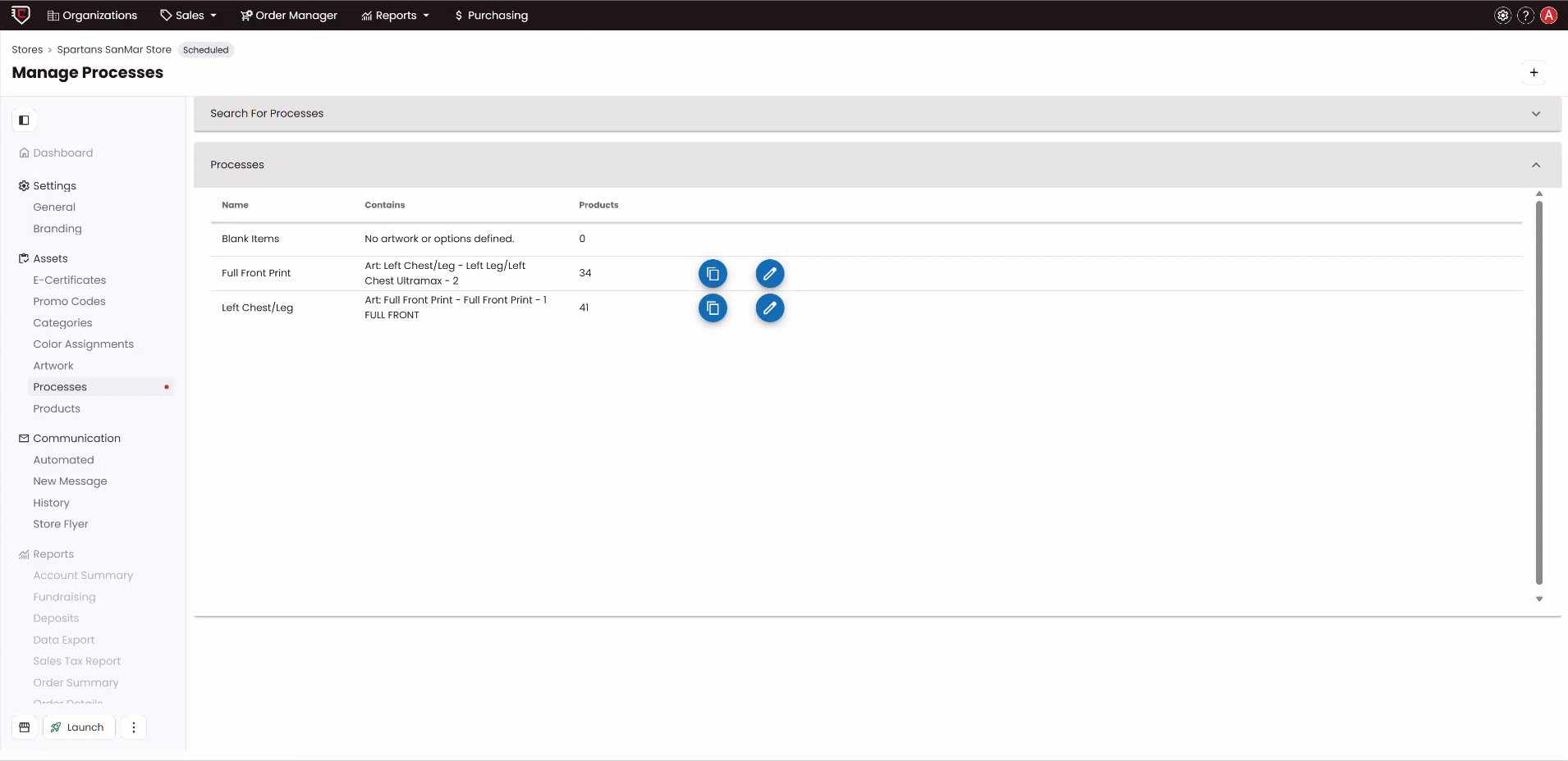 Add a Process Tag to your store