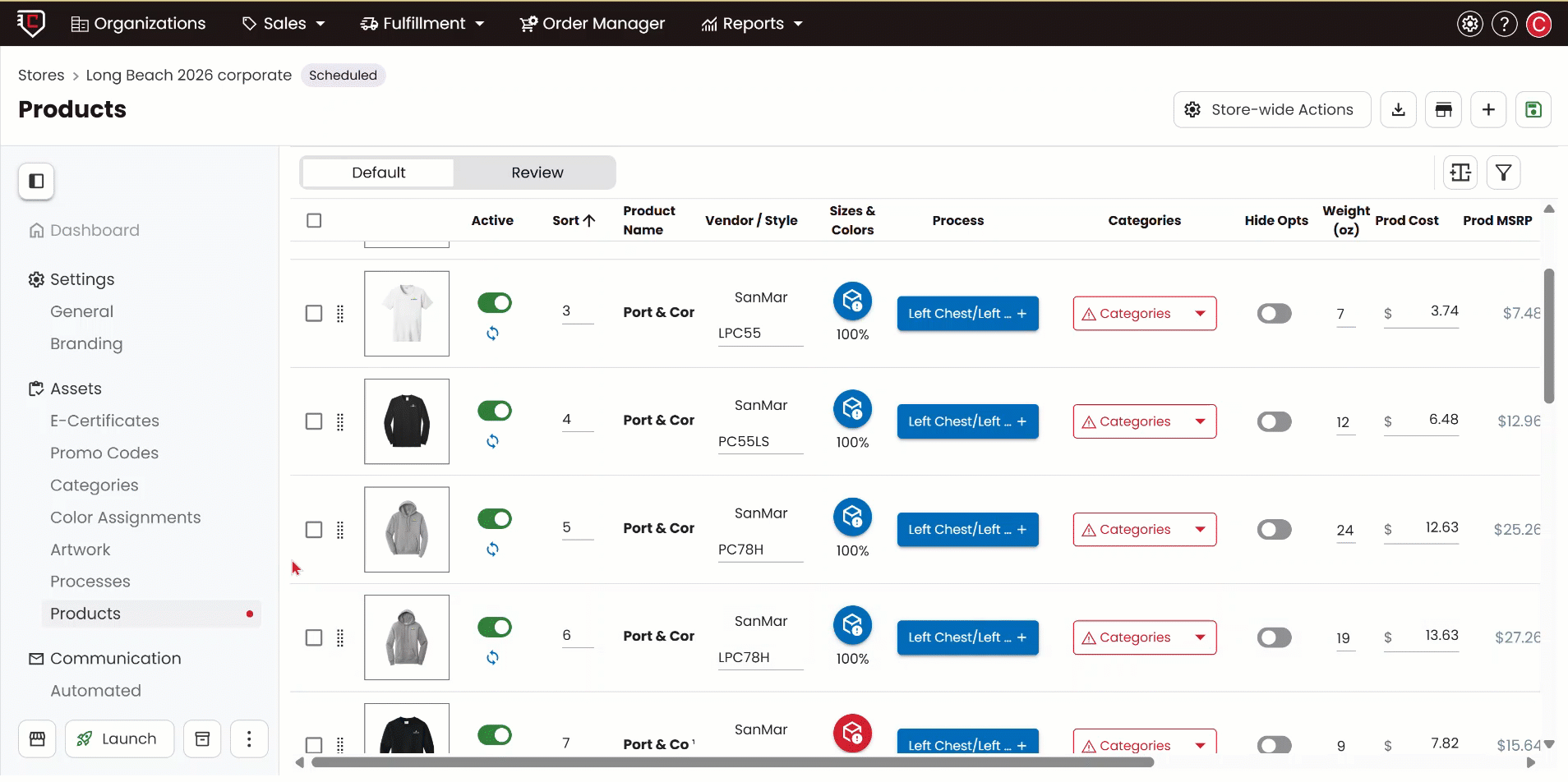 Individually add products to a category-package