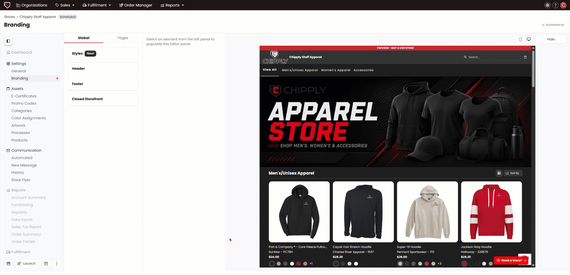 Turn on Landing Pages