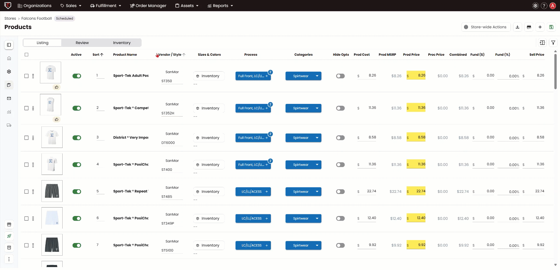 bulk update change default process