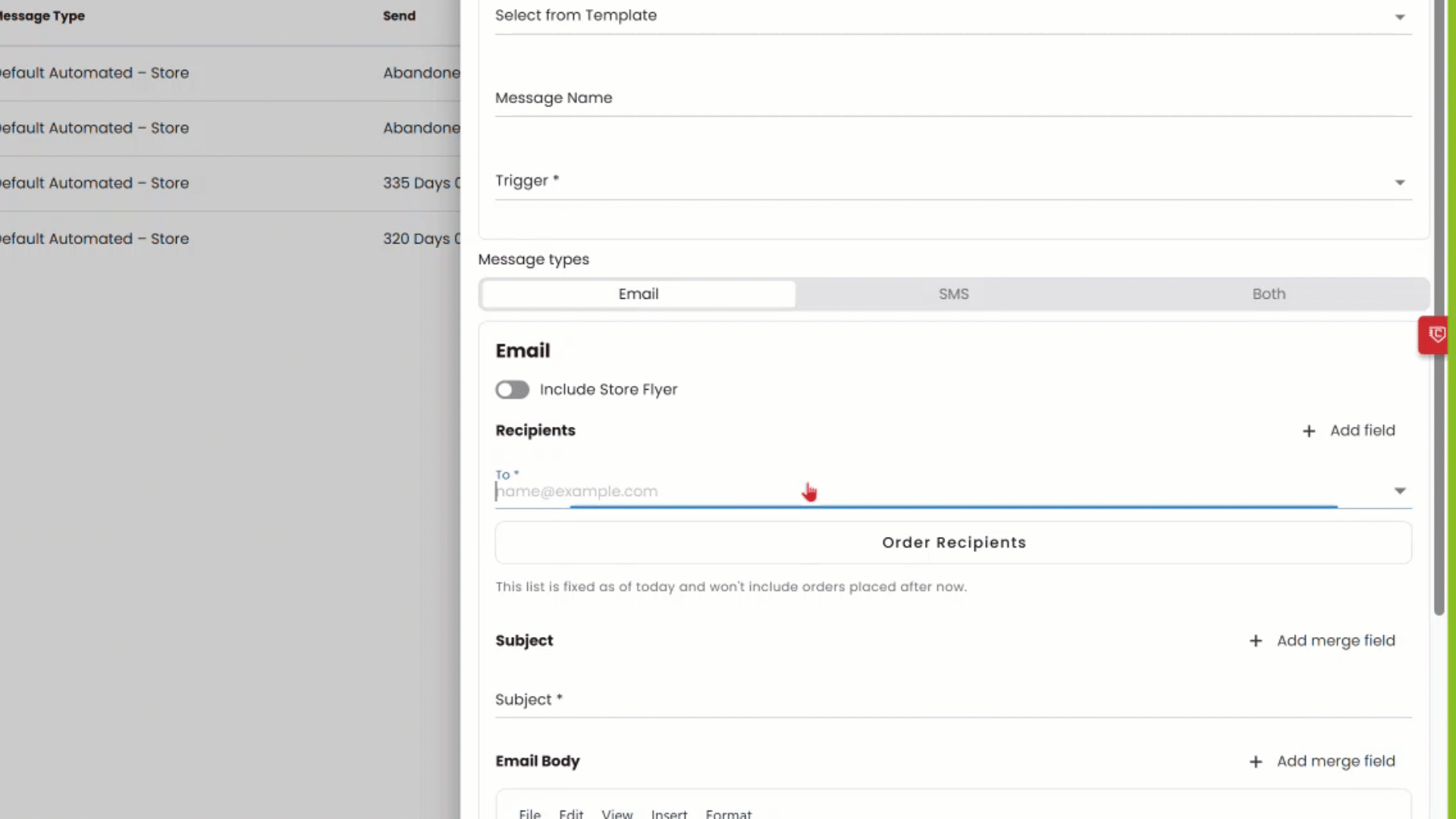 enter custom email 929