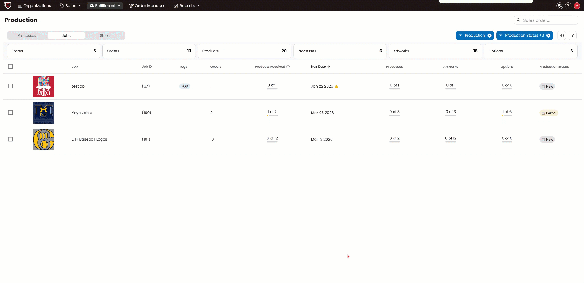 job view variation view
