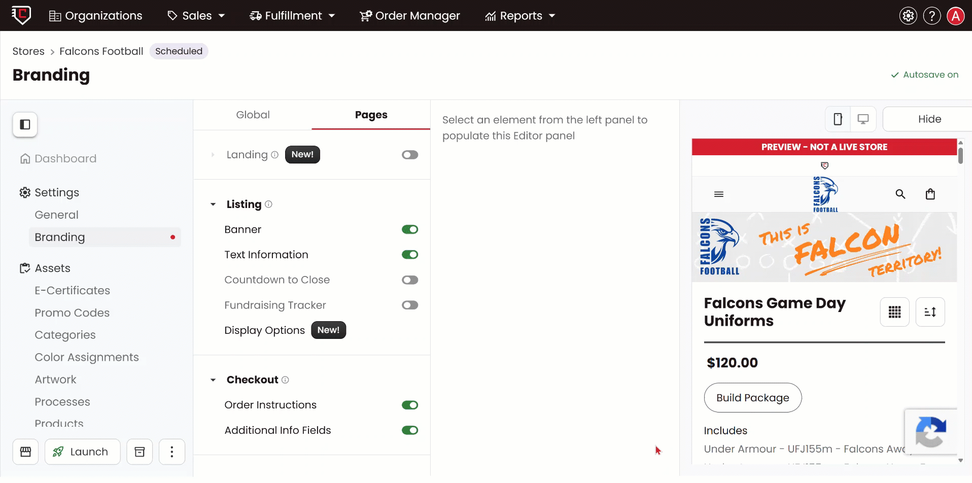 landing page turn on