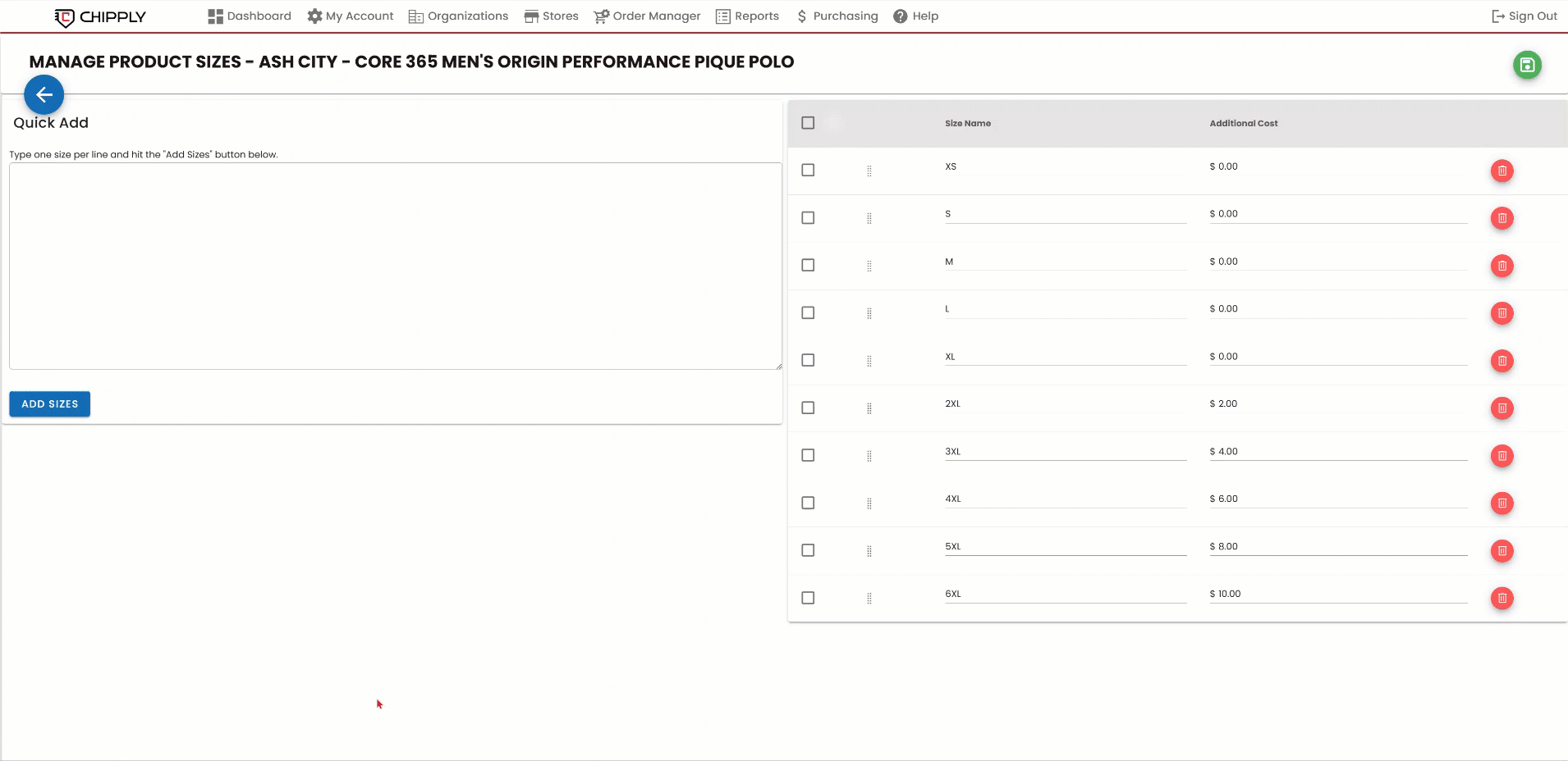 update pricing on an a individual product